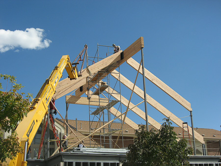 Roof beams for new addition